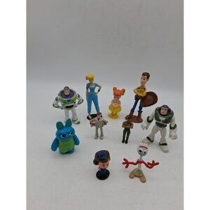 Disney Toy Story 4 Mini Figures Lot of 10 Cake Topper Buzz Woody Bo Peep